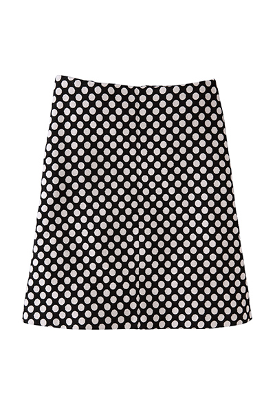 best skirts: spotted skirt black white