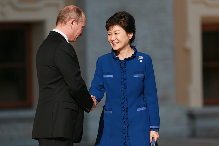 G20 official welcome: with South Korean President Park Geun-hye