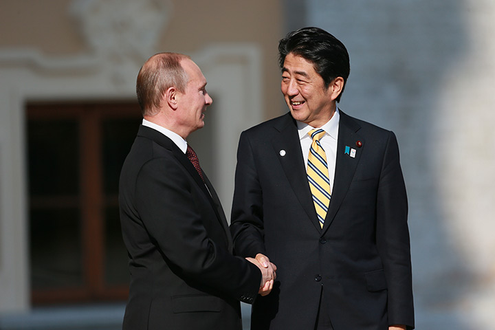 G20 official welcome: with President of the Prime Minister of Japan Shinzo Abe