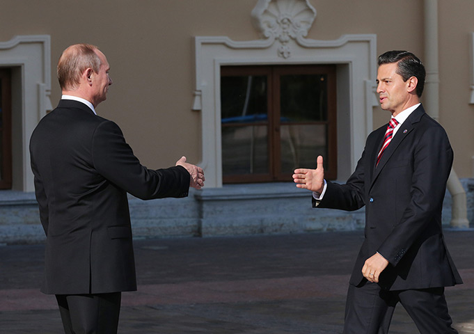 G20 official welcome: with Mexican President Enrique Pena Nieto