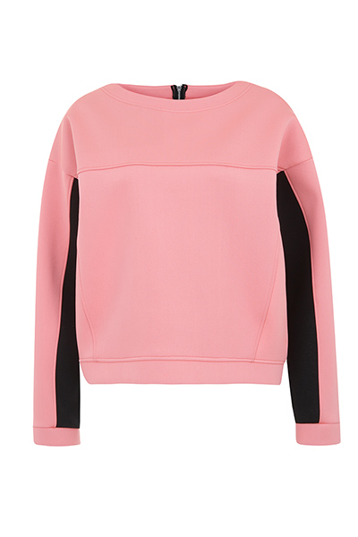 best tops: long sleeved pink and black top