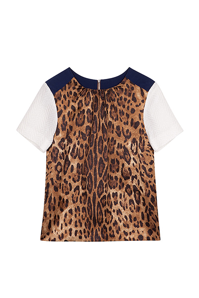 best tops: leopard front top short white sleeves
