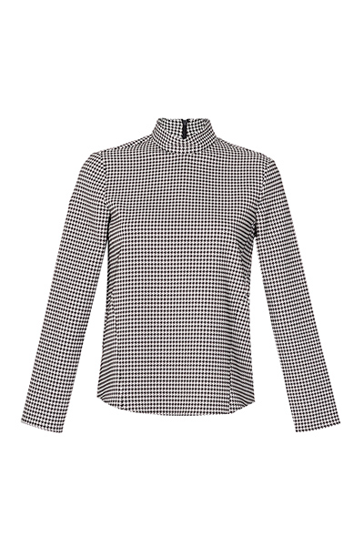 best tops: houndstooth turtleneck sweater long sleves