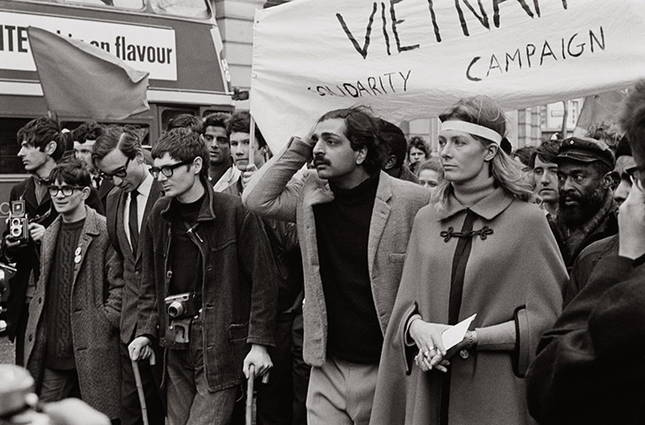 Lewis Morley: Stephen Hawking, Tariq Ali and Vanessa Redgrave front a demonstration