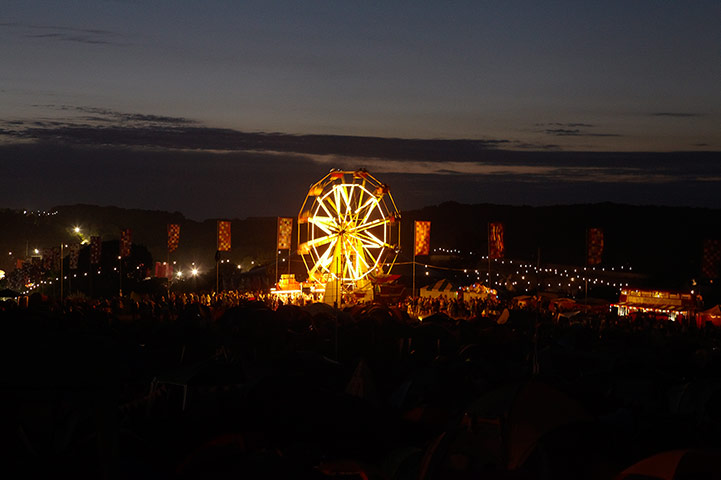 Bestival 2013: nightfall at Bestival