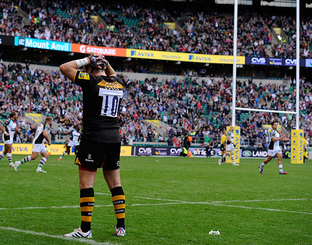 Rugby at Twickenham: Andy Goode dejection