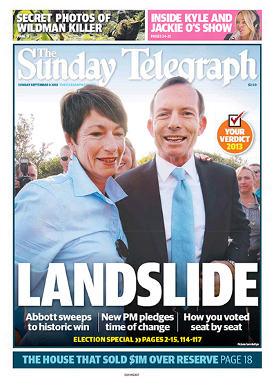 Front Page: Sunday Telegraph