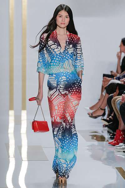 Diane Von Furstenburg: Model walks the runway during the Diane Von Furstenberg fashion show