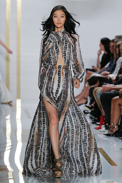 Diane Von Furstenburg: Model walks the runway during the Diane Von Furstenberg fashion show