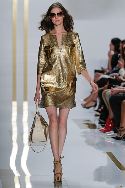 Diane Von Furstenburg: Model walks the runway during the Diane Von Furstenberg fashion show