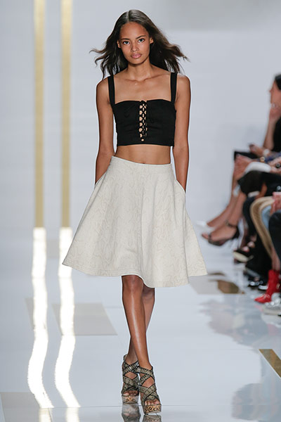 Diane Von Furstenburg: The crop top was a prominent feature at the show