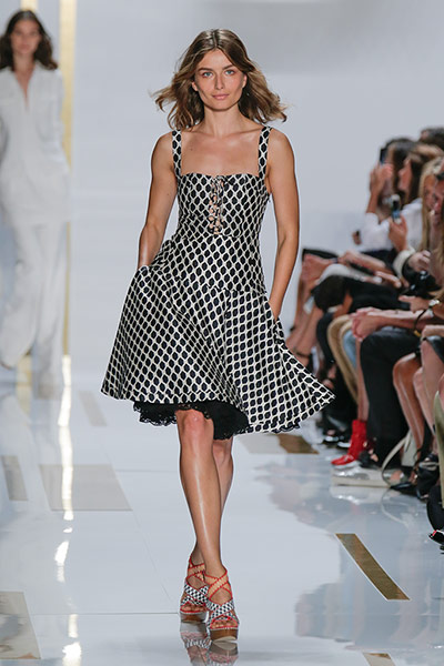 Diane Von Furstenburg: Model walks the runway during the Diane Von Furstenberg fashion show