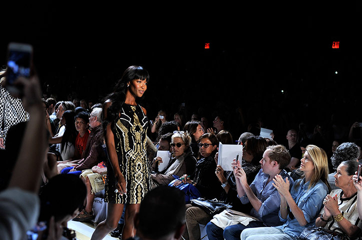 Diane Von Furstenburg: Naomi Campbell walks the runway at the Diane Von Furstenberg fashion show