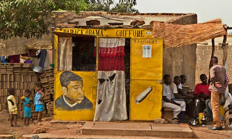 Barber shop in Mali, West Africa