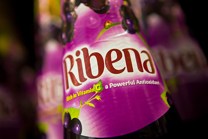 British brands: Ribena bottles - a GlaxoSmithKline brand