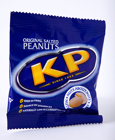 British brands: KP salted nuts