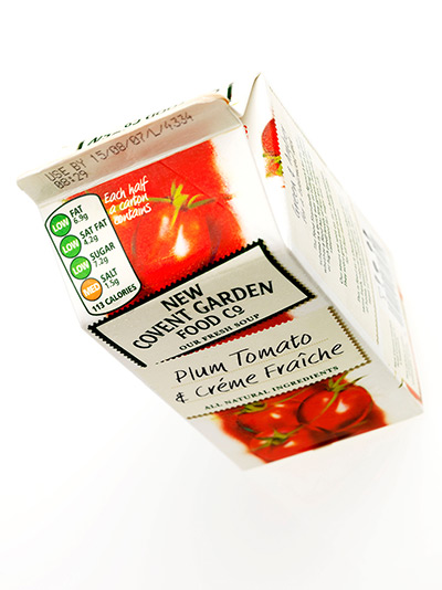 British brand: New Covent Garden Plum Tomato and Creme Fraiche Soup