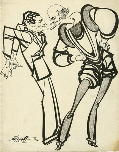 Sherriffs cartoons:  Ivor Novello and Shakespeare