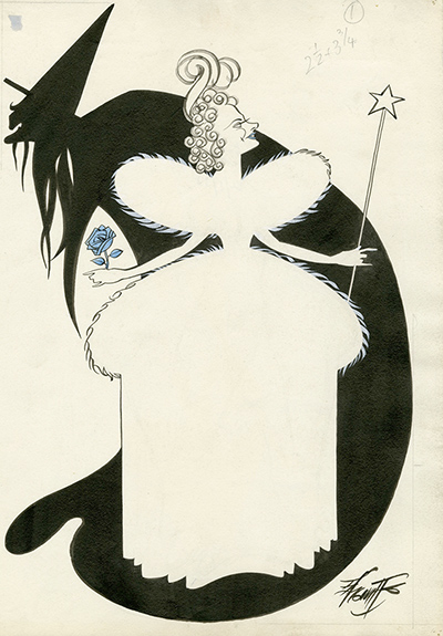 Sherriffs cartoons: Anne Leslie as Beauty from Beauty and the Beast