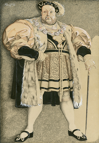 Sherriffs cartoons: Charles Laughton as Henry VIII, 1933All images copyright Cartoon Museum