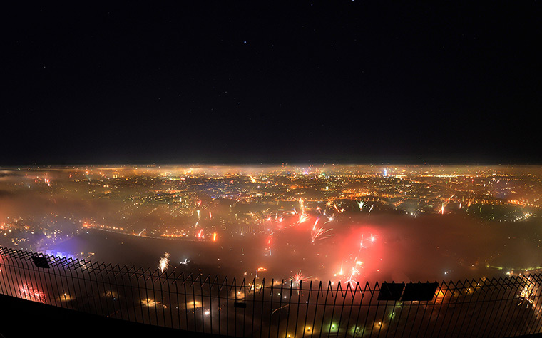 Photo highlights: Fireworks explode over the city of Munich, Germany, to usher in the new yea