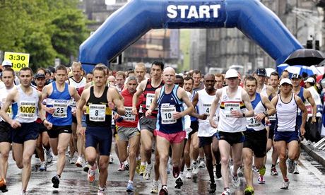 The Edinburgh marathon … 'a long run can take you out of your head space.'