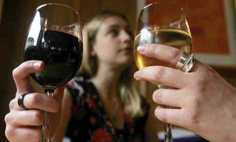 Wine drinkers in London