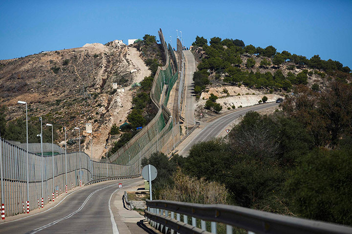 Melilla: The border fence between Morocco and Spain