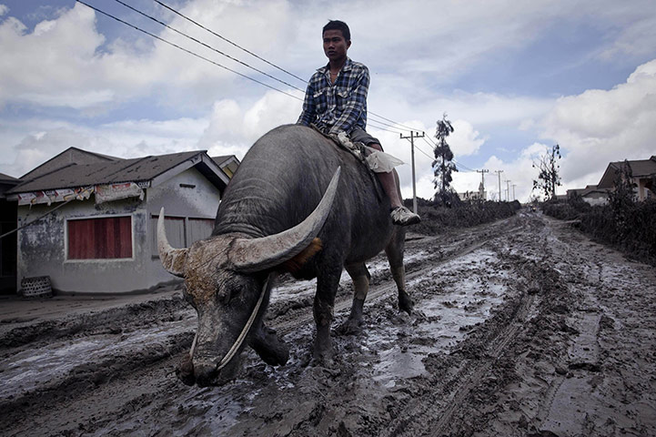 From the agencies: Villages Destroyed as Mount Sinabung Erupts
