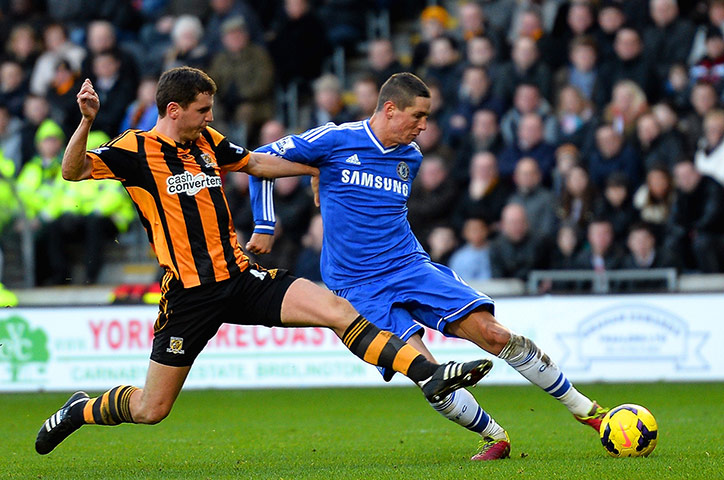 hull v chelsea: Fernando Torres scores
