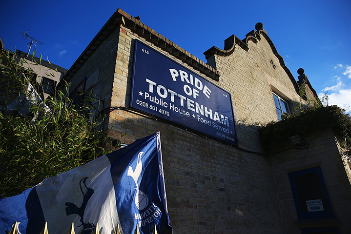 spurs v palace: The Pride of Tottenham public house