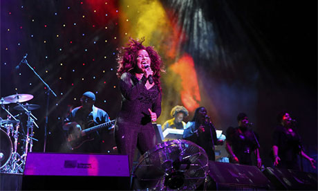 Chaka Khan performs during Summer Sounds at The Domain