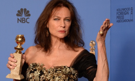 Jacqueline Bisset with the award for her role in Dancing on the Edge.