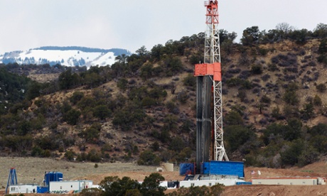 A rig drills for natural gas in western Colorado.