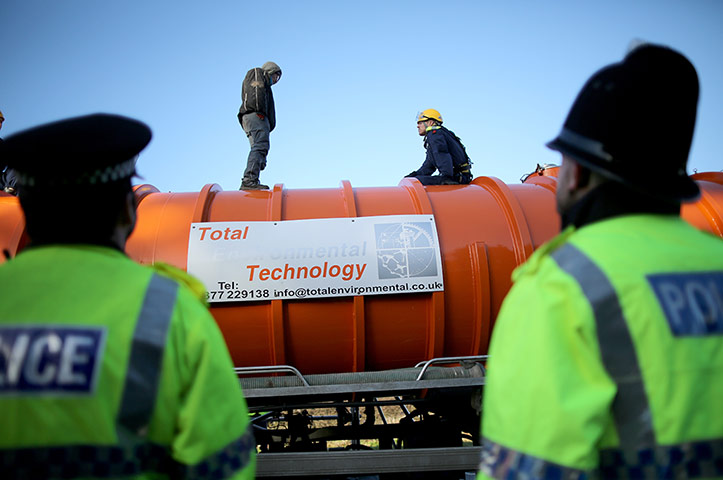 Anti-fracking protest: Anti-fracking Protest Camp At Barton Moss