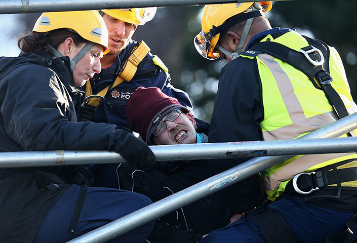 Anti-fracking protest: Anti-fracking Protest Camp At Barton Moss