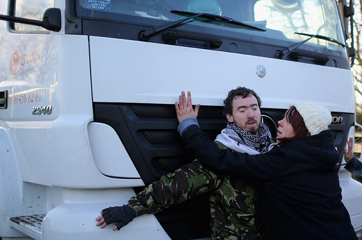 Anti-fracking protest: Anti-fracking Protest Camp At Barton Moss