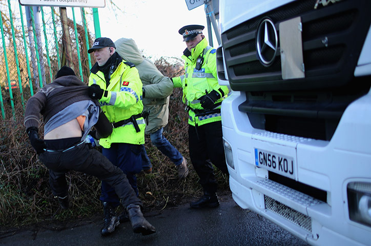 Anti-fracking protest: Anti-fracking Protest Camp At Barton Moss