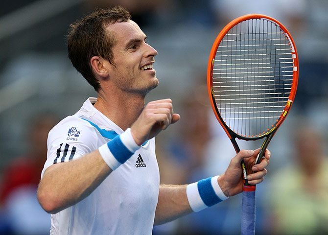 Aussie open day 2: Andy Murray celebrates