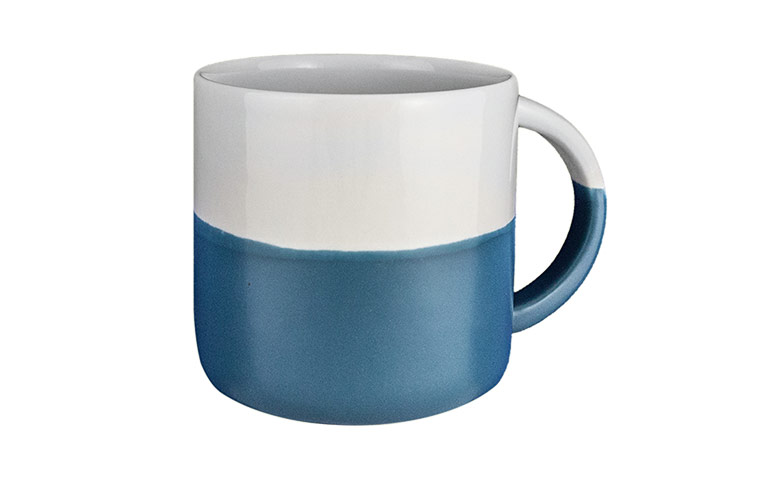 Homes - warm front: blue and white mug