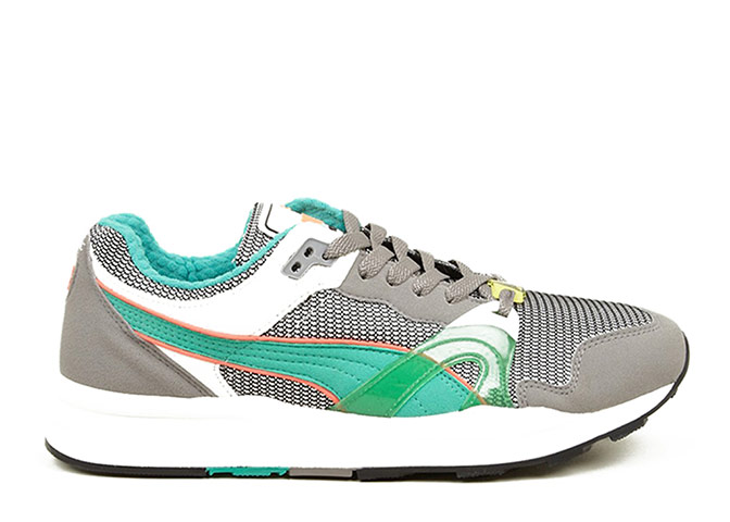Trainers: Stylish trainers - grey, green and white by Puma