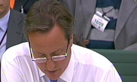 David Cameron is giving evidence to the liaison committee this afternoon.