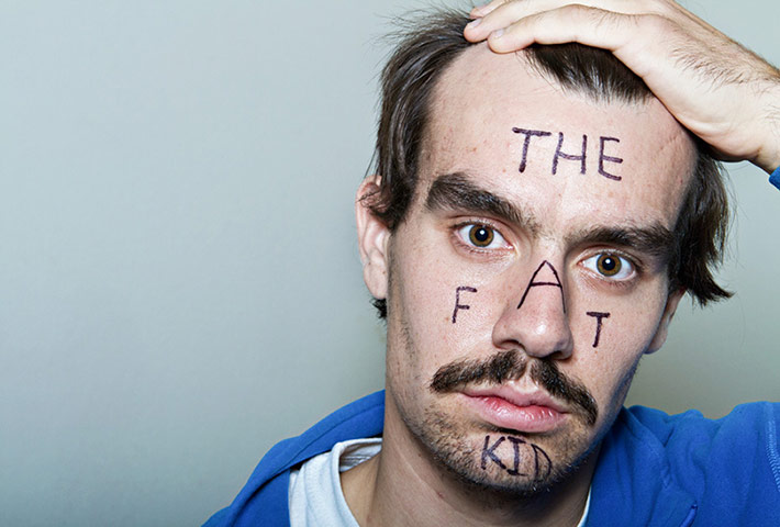 Big Picture - What I Be: Man with the words 'fat man' written on face