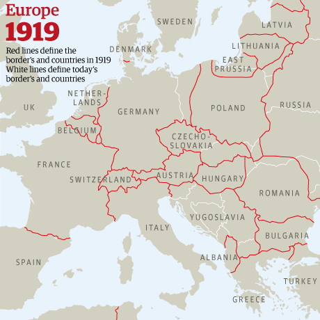 Europe 1919 map