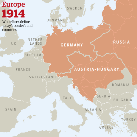 Europe 1914 map