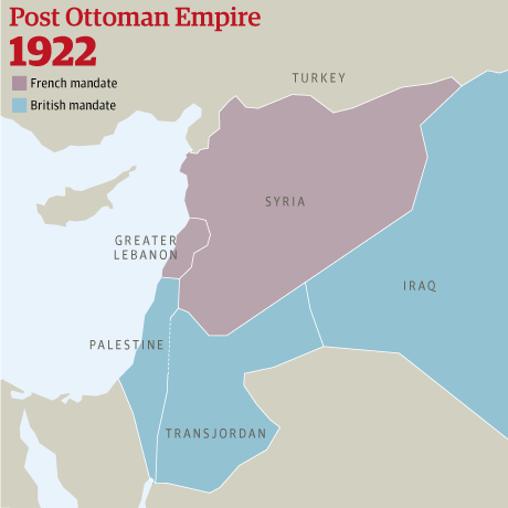 Ottoman empire 1922 map