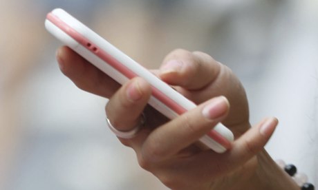 Woman using a smartphone