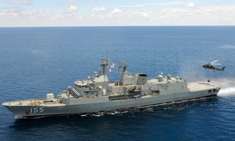 Australian navy ship HMAS Ballarat responded to a distress call from an asylum seeker boat in Indonesian waters. 