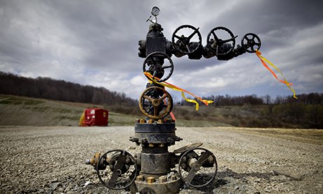 A natural gas well in the US