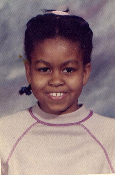 Michelle Obama at 50: Elementary school class photo of Michelle Robinson who was born ob January 